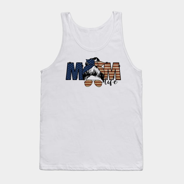 Mom life messy bun Tank Top by Hany Khattab